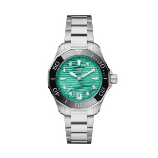 1:15 super fake watches TAG Heuer Aquaracer Professional 300 36mm Ladies Watch Turquoise Stainless Steel WBP231K.BA0618