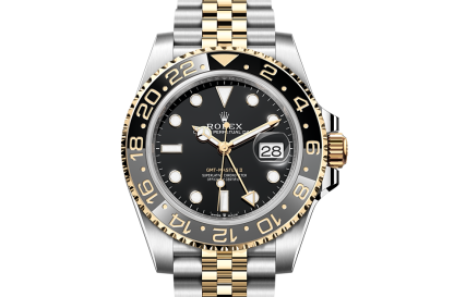 1:2 super fake watches Rolex GMT-Master II Oystersteel and yellow gold M126713GRNR-0001