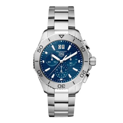 1:24 super fake watches TAG Heuer Aquaracer Professional 200 Chronograph 40mm Mens Watch Blue Stainless Steel CBP1113.BA0627