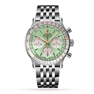 1:29 super clone watches Breitling Navitimer B01 Chronograph 41 Stainless Steel Watch Stainless Steel AB0139211L1A1