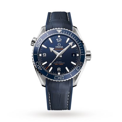 1:39 super clone watches Omega Seamaster Planet Ocean 600M Mens 43.5mm Automatic Co-Axial Blue Divers Mens Watch Leather O21533442103001