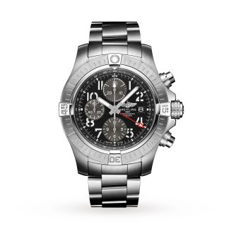 1:49 super clone watches Breitling Avenger Chronograph GMT 45 Stainless Steel Watch Stainless Steel A24315101B1A1