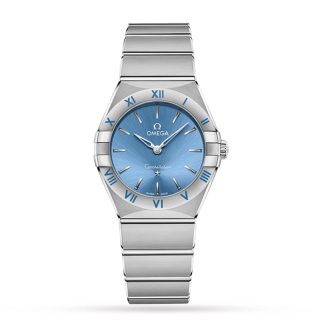 1:5 super replica watches Omega Constellation Co-Axial 28mm Ladies Watch Blue Stainless Steel O13110286003001