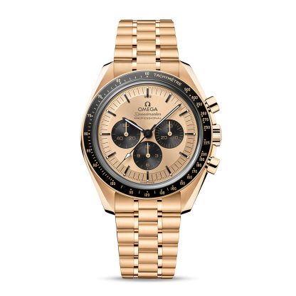 Best Swiss replica sites Omega Speedmaster Moonwatch Professional Co-Axial Master Chronometer Chronograph 42mm Mens Watch Gold 18ct Yellow Gold O31060425099002