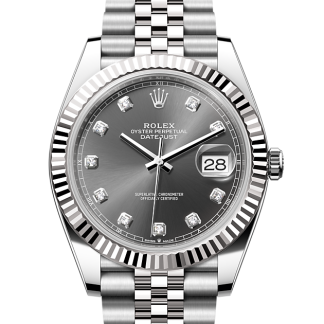 Best Swiss replica sites Rolex Datejust 41 Oystersteel and white gold M126334-0006