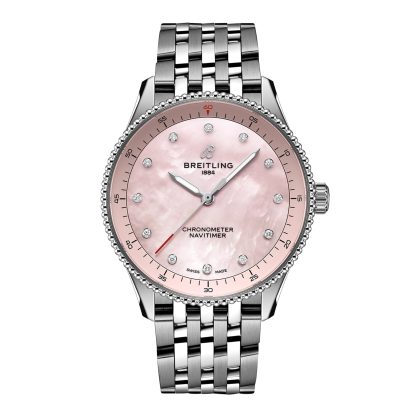 Best replica watches UK Breitling Navitimer 32mm Ladies Watch Pink Mother Of Pearl Stainless Steel A77320D91K1A1