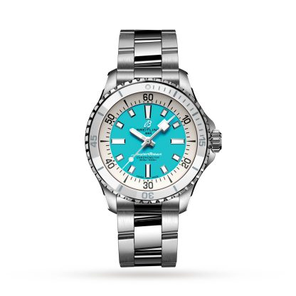 Best replica watches UK Breitling Superocean Automatic 36 Stainless Steel Turquoise Watch Stainless Steel A17377211C1A1