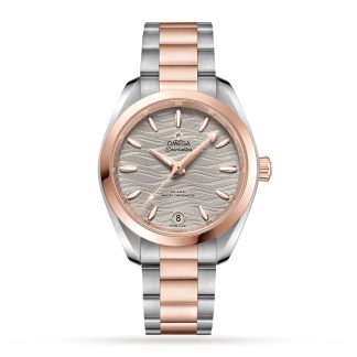 Best replica watches UK Omega Seamaster Aqua Terra Co-Axial Master Chronometer 34mm Ladies Watch Stainless Steel & 18ct Rose Gold O22020342006001