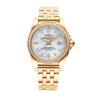 Men swiss replica watches Breitling Galactic 18ct Rose Gold Quartz Ladies Watch 18ct Rose Gold H7234853/A792