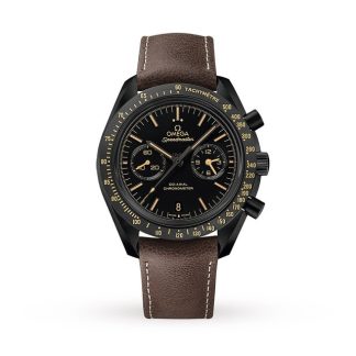 Men swiss replica watches Omega Speedmaster Dark Side Of The Moon Mens Watch Leather O31192445101006