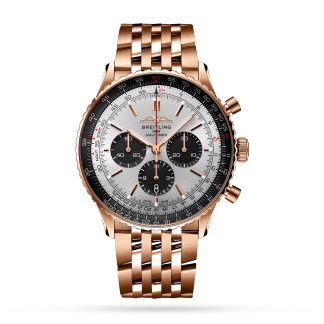 Replica watches vs real Breitling Navitimer B01 Chronograph 46 18k Red Gold Watch 18ct Rose Gold RB0137241G1R1