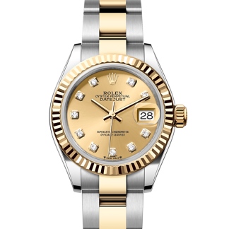 Replica watches vs real Rolex Lady-Datejust Oystersteel and yellow gold M279173-0012