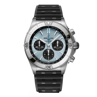 Replica wrist Breitling Chronomat B01 Chronograph 42mm Mens Watch Blue Rubber Rubber PB0134101C1S2