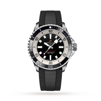 Replica wrist Breitling Superocean Automatic 42 Stainless Steel Rubber Strap Watch Rubber A17375211B1S1