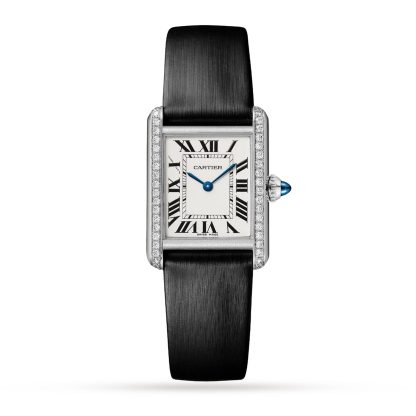 Replica wrist Cartier Tank Must Watch Small Model Quartz Movement Steel Calfskin W4TA0016