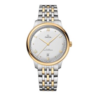 Replica wrist Omega De Ville Prestige 40mm Mens Watch Silver Stainless Steel & 18ct Yellow Gold O43420402002002