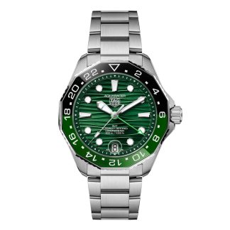 Replica wrist TAG Heuer Aquaracer Professional 300 GMT 42mm Mens Watch Green Stainless Steel WBP5115.BA0013