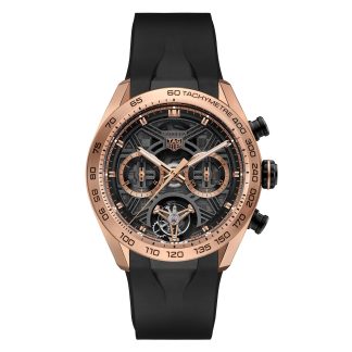 Replica wrist TAG Heuer Carrera Chronograph Tourbillon Extreme Sport 44mm Mens Watch Gold Rubber CBU5050.FT6273