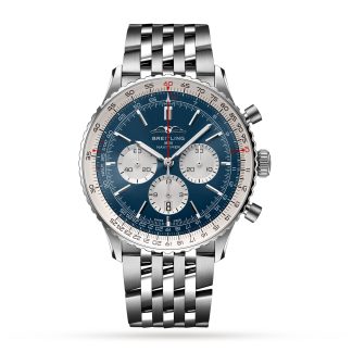 Swiss replica watches cheap Breitling Navitimer B01 Chronograph 46 Stainless Steel Watch Stainless Steel AB0137211C1A1