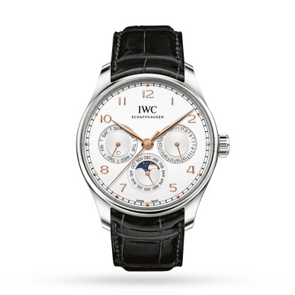 Swiss replica watches cheap IWC Portugieser Perpetual Calendar 42 Alligator IW344203