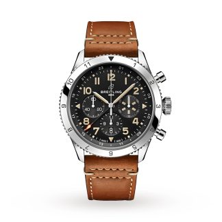 Swiss replica watches price Breitling Super AVI B04 Chronograph GMT 46 P-51 Mustang Watch Leather AB04453A1B1X1