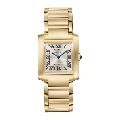 Swiss replica watches price Cartier Tank Française Watch Medium Model Quartz Movement Yellow Gold Yellow Gold WGTA0113