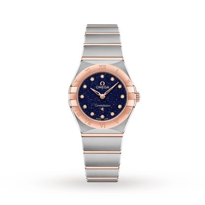 Swiss replica watches price Omega Constellation 25mm Ladies Watch Stainless Steel & 18ct Rose Gold O13120256053002