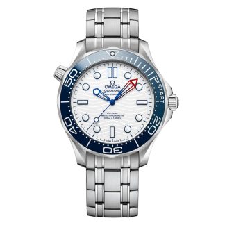 Women swiss replica watches Omega Seamaster Diver Americas Cup 300m 42mm Mens Watch White Stainless Steel O21030422004002