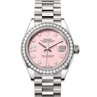 Women swiss replica watches Rolex Lady-Datejust white gold and diamonds M279139RBR-0002