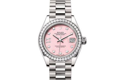 Women swiss replica watches Rolex Lady-Datejust white gold and diamonds M279139RBR-0002