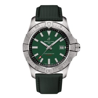 buy designer Breitling Avenger Automatic 42mm Mens Watch Green Leather Calfskin A17328101L1X1