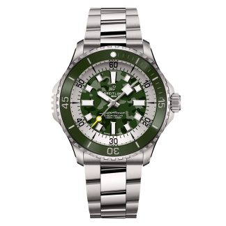 buy designer Breitling Superocean Automatic Super Diver 46mm Mens Watch Green Stainless Steel E10379D31L1E1