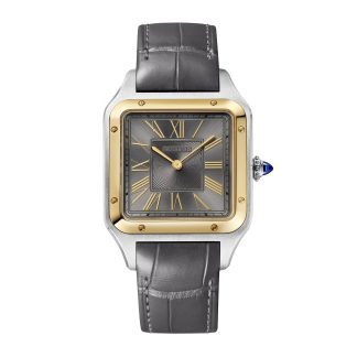 buy designer Cartier Santos-Dumont Watch Large Model Yellow Gold High Autonomy Quartz Alligator W2SA0028