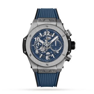 buy designer Hublot Big Bang Unico Titanium Blue 44mm Mens Watch Rubber 421.NX.5170.RX