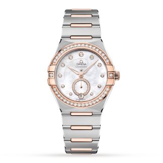 buy designer Omega Constellation Co-Axial Master Chronometer Small Seconds 34mm Ladies Watch Stainless Steel & 18ct Rose Gold O13125342055001