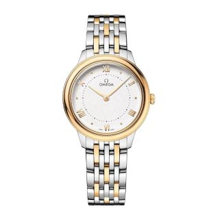 buy designer Omega De Ville Prestige 30mm Ladies Watch Silver Stainless Steel & 18ct Yellow Gold O43420306002002