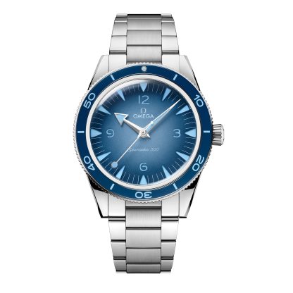 buy designer Omega Seamaster 300M Co-Axial Master Chronometer 41mm Summer Blue Stainless Steel O23430412103002