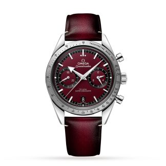 buy designer Omega Speedmaster 57 Co-Axial Master Chronometer Chronograph 40.5mm Mens Watch Red Leather O33212415111001