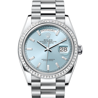 buy designer Rolex Day-Date 36 platinum and diamonds M128396TBR-0003