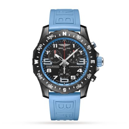 buy luxury Breitling Endurance Pro 44mm Turquoise Rubber Strap Watch Rubber X82310281B1S1