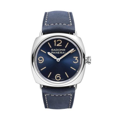 buy luxury Panerai Radiomir Officine 45mm Mens Watch Blue Calfskin PAM01383