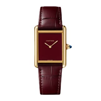 cheap designer Cartier Tank Louis Cartier watch large model Manufacture mechanical movement with manual winding. Alligator WGTA0190