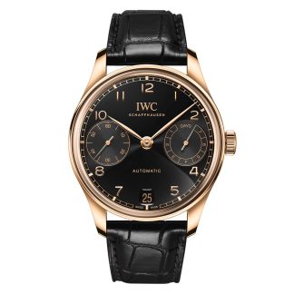 cheap designer IWC Portugieser Automatic 42 Obsidian Alligator IW501707