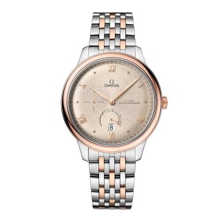 cheap designer Omega De Ville Prestige 41mm Mens Watch Linen Stainless Steel & 18ct Rose Gold O43420412109001