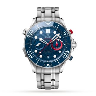 cheap designer Omega Seamaster Diver Co-Axial Master Chronometer Chronograph 44mm Mens Watch Stainless Steel O21030445103002