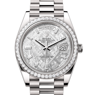 cheap designer Rolex Day-Date 40 white gold and diamonds M228349RBR-0040