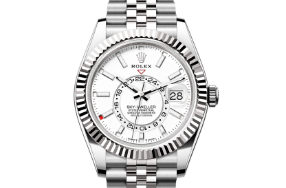 cheap designer Rolex Sky-Dweller Oystersteel and white gold M336934-0004