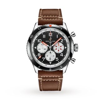 cheap luxury Breitling Super AVI B04 Chronograph GMT 46 Mosquito Watch Leather YB04451A1B1X1