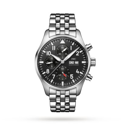 cheap luxury IWC Pilots Watch Chronograph 43mm Stainless Steel IW378002