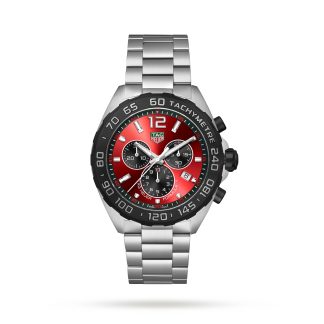 cheap luxury TAG Heuer Formula 1 Quartz Chronograph 200M 43mm Mens Watch Red Stainless Steel CAZ101AN.BA0842